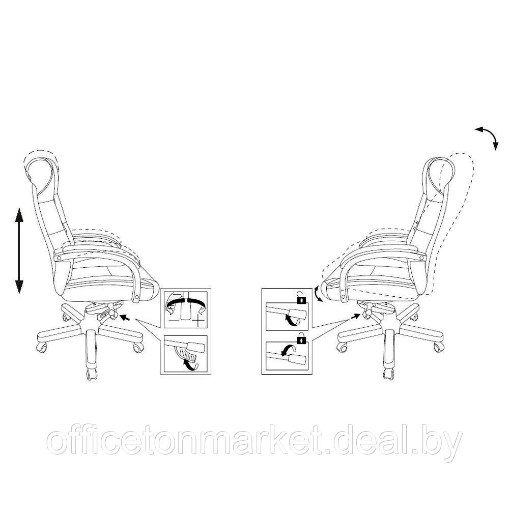 Кресло для руководителя Бюрократ T-9928WALNUT, кожа, металл/дерево, черный - фото 9 - id-p214255825