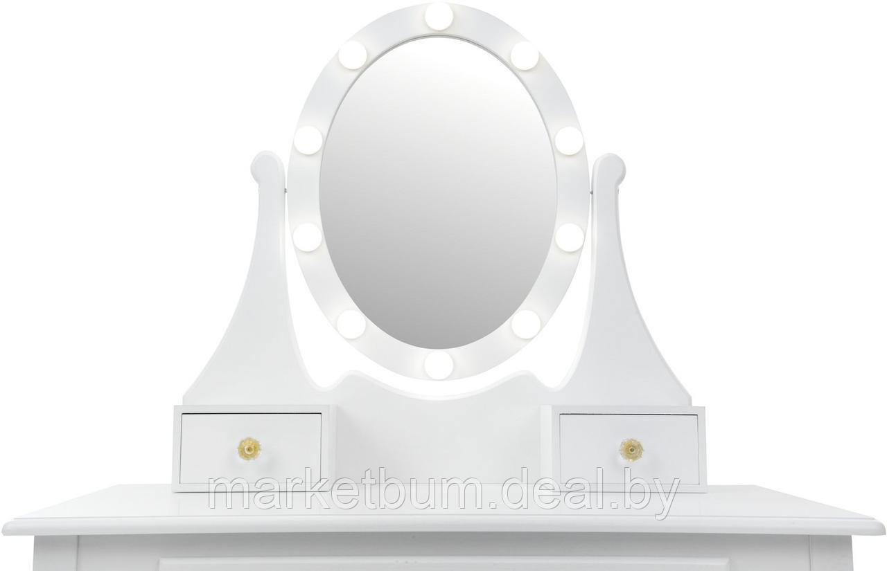 Туалетный столик со светодиодным зеркалом и табуретом. - фото 6 - id-p214258913
