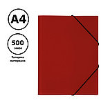 Папка на резинке СТАММ А4, 500мкм, пластик, красная, фото 2