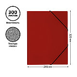 Папка на резинке СТАММ А4, 500мкм, пластик, красная, фото 3