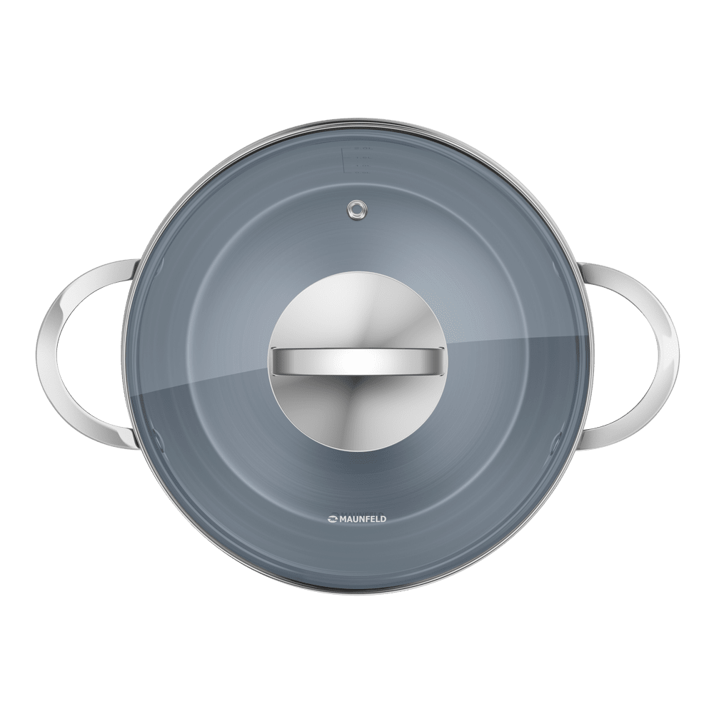 Кастрюля из нержавеющей стали со стеклянной крышкой, 18 см, 2,5 л. MAUNFELD GERDA MCS25S07 - фото 4 - id-p214259487