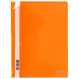 Папка-скоросшиватель пластик. Berlingo, А4, 180мкм, оранжевая с прозр. верхом, фото 4