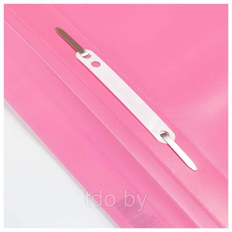 Папка-скоросшиватель пластик. Berlingo, А4, 180мкм, розовая с прозр. верхом - фото 3 - id-p214259497