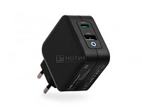 Сетевое зарядное устройство TopON TOP-GaN-65WB 65W USB, USB Type-C, Power Delivery, Quick Charge 4.0, Черный