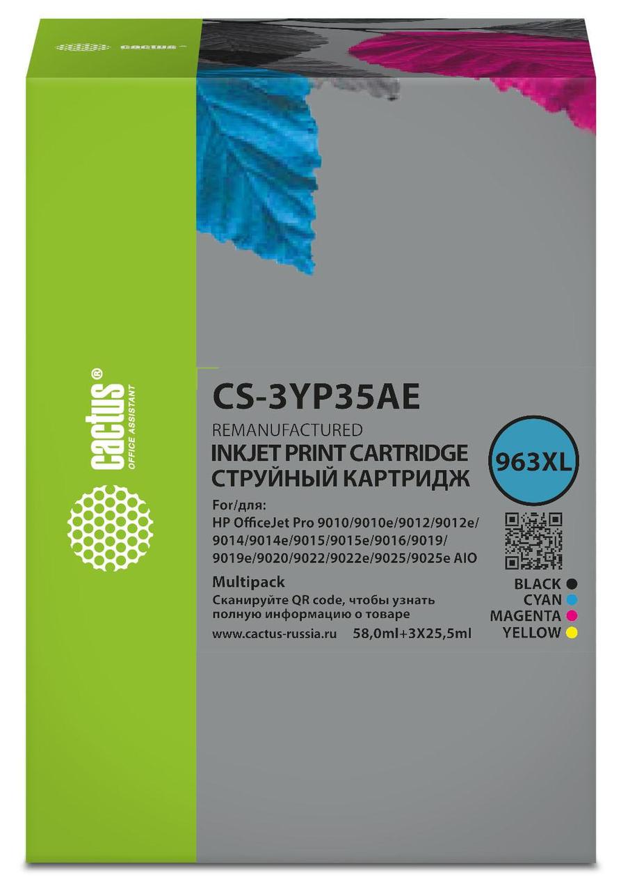 Картридж струйный Cactus CS-3YP35AE 963XL многоцветный набор (134.5мл) для HP OJ 9010 Pro - фото 1 - id-p214260833