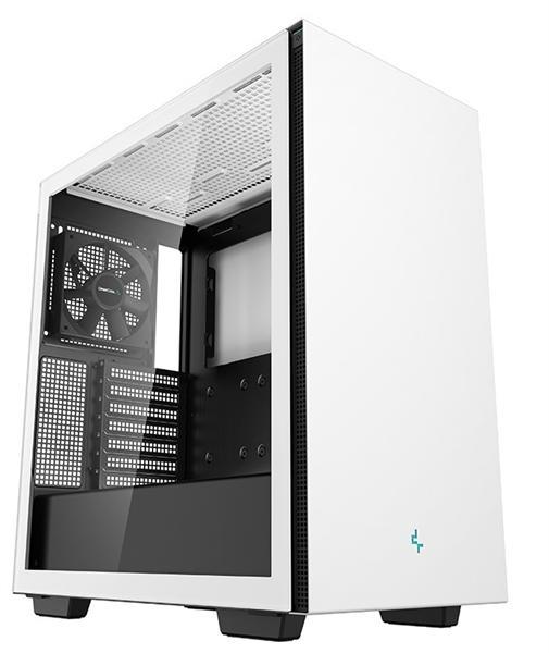 Корпус Deepcool CH510 WH без БП, боковое окно (закаленное стекло), 1x120мм вентилятор сзади, белый, ATX - фото 1 - id-p214269170