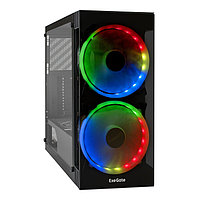 Корпус Miditower ExeGate i3 MATRIX-PPX700 EX295106RUS (ATX, БП 700PPX 14см, 2*USB+1*USB3.0, HD аудио, черный,