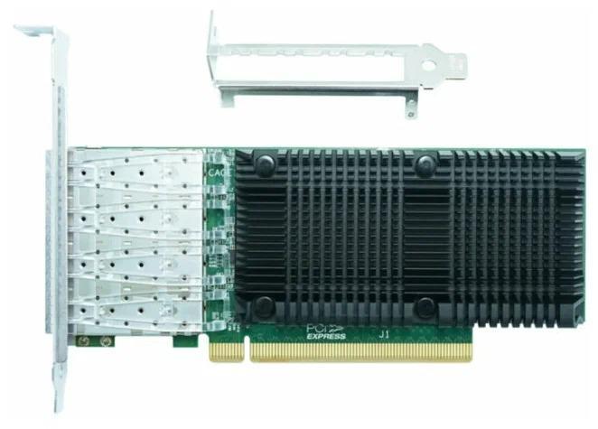 Сетевая карта LR-Link NIC PCIe 3.0 x16, 4 x 25G SFP28, Intel E810 chipset - фото 1 - id-p214269231