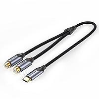 Vention BGVHF Кабель-разветвитель USB-C -- 2RCA-F 1м