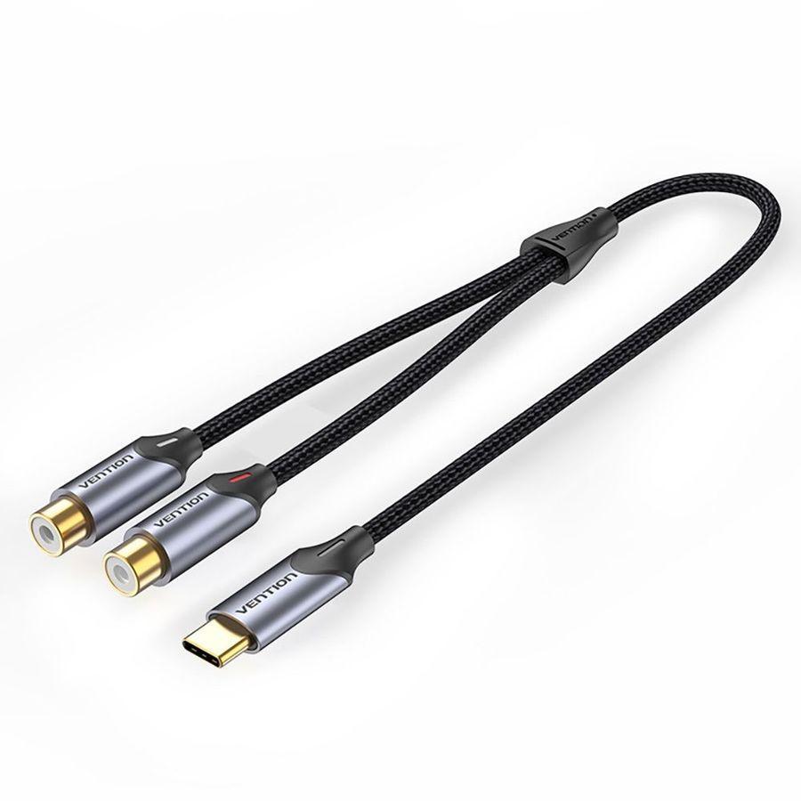 Vention BGVHF Кабель-разветвитель USB-C -- 2RCA-F 1м - фото 1 - id-p214261474