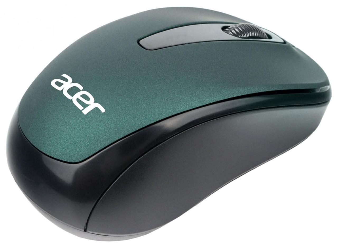 Мышь Acer OMR135 ZL.MCEEE.01I зеленый оптическая (1000dpi) беспроводная USB для ноутбука (3but) - фото 1 - id-p214261510