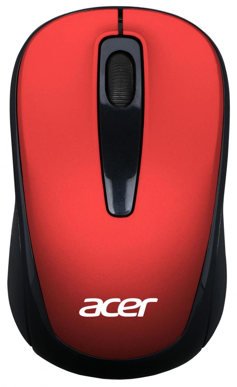 Мышь Acer OMR136 ZL.MCEEE.01J красный оптическая (1000dpi) беспроводная USB для ноутбука (3but) - фото 1 - id-p214261511