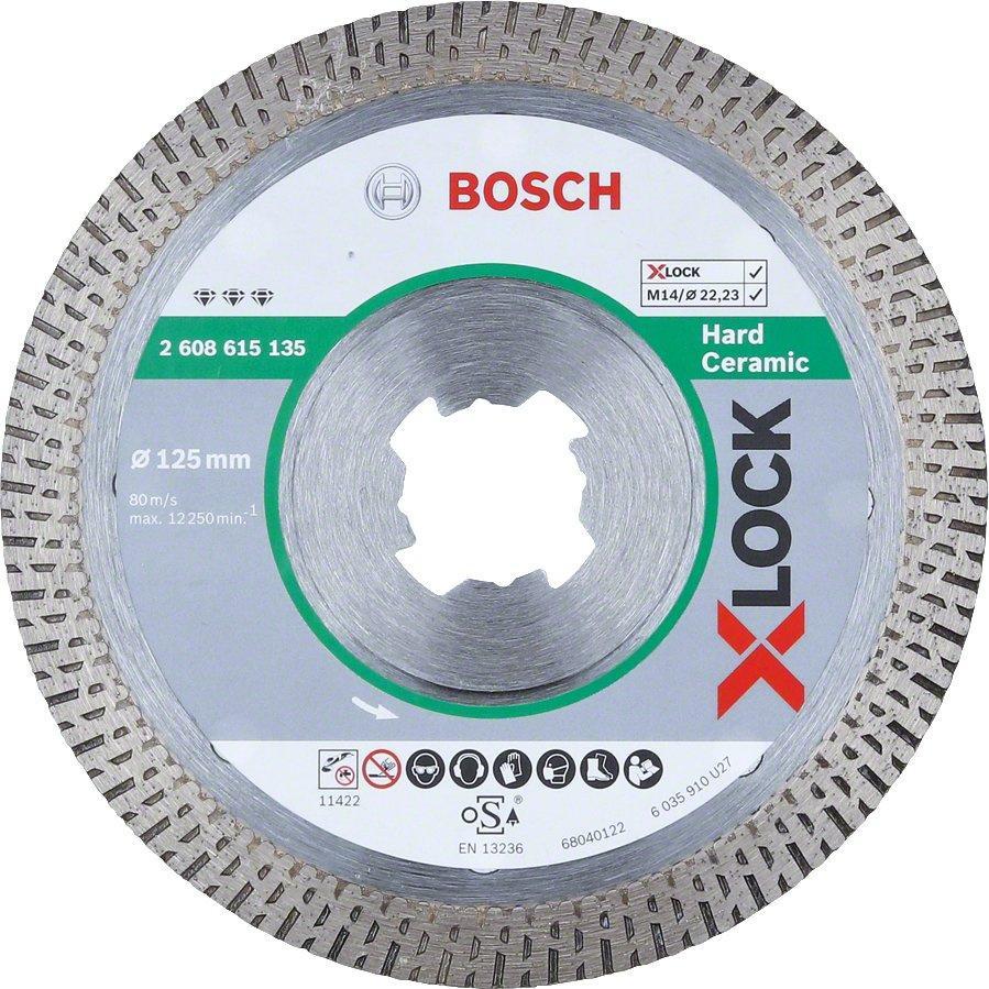 Диск алмазный по керам. Bosch X-LOCK Best for Hard Ceramic (2608615135) d 125мм d(посад.) 22.23мм (угловые - фото 1 - id-p214265410