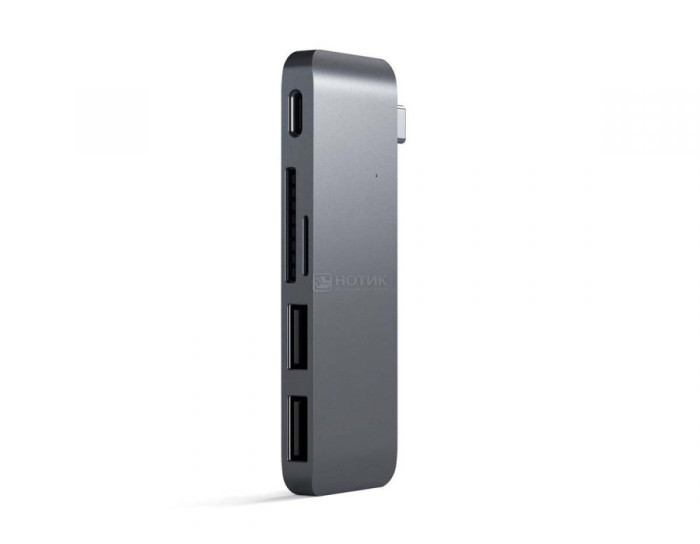 Док-станция Satechi Type-C USB 3.0 Passthrough Hub ST-TCUPM для Macbook 12 (2xUSB 3.0, USB Type-C, SD,