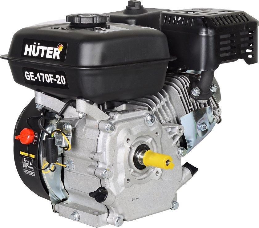 Двигатель бензиновый Huter GE-170F-20 4-х тактный 7л.с. 5.2кВт для садовой техники (70/15/2) - фото 1 - id-p214262518