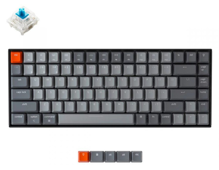 Клавиатура беспроводная механическая Keychron K2 v2 (Hot-swappable), Gateron G Pro Blue Switch, Bluetooth, - фото 1 - id-p214271351