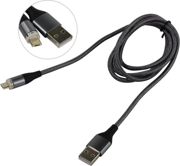 JETACCESS JA-DC28 1м Gray Кабель USB 2.0 AM-- съёмный магнитный USB micro-B 1м - фото 1 - id-p214266451