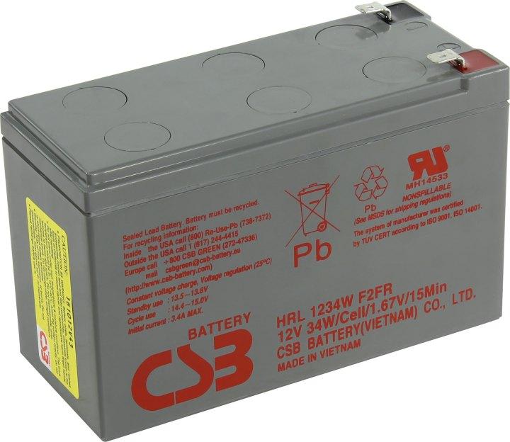 Аккумулятор CSB HRL 1234W F2FR (12V 9Ah) для UPS - фото 1 - id-p214262584