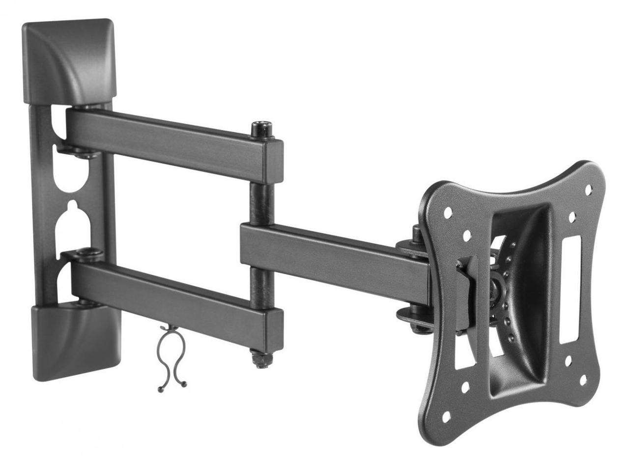 Кронштейн для телевизора Ultramounts UM895 черный 13"-27" макс.15кг настенный поворотно-выдвижной и наклонный - фото 1 - id-p214265519