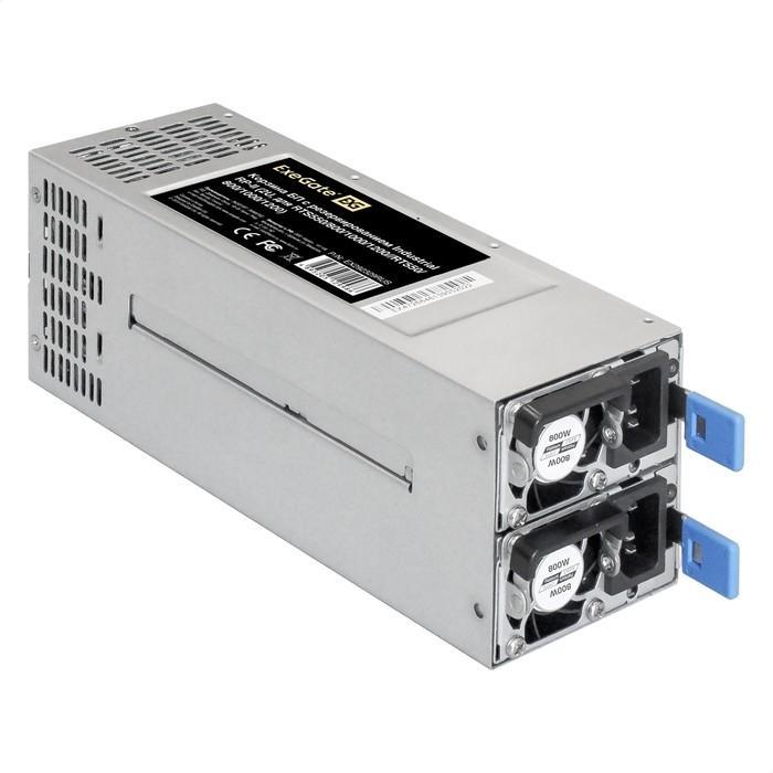 Серверный БП с резервированием 2U Redundant 2x800W ExeGate Industrial-RTS800 (APFC, КПД 94% (80 PLUS - фото 1 - id-p214261019