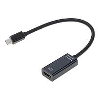 Bion Переходник с кабелем mini DisplayPort - HDMI, 20M/19F, 4k@30Hz, длинна кабеля 15см, черный