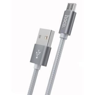 HOCO HC-32205 X2/ USB кабель Micro/ 1m/ 2.4A/ Нейлон/ Tarnish - фото 1 - id-p214276406