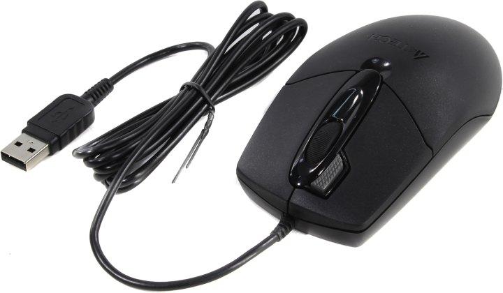 Мышь A4Tech OP-730D черный оптическая (1200dpi) USB (4but) - фото 1 - id-p214261836