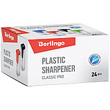 Точилка пластиковая Berlingo "Classic Pro" 1 отверстие, контейнер, ассорти, фото 6