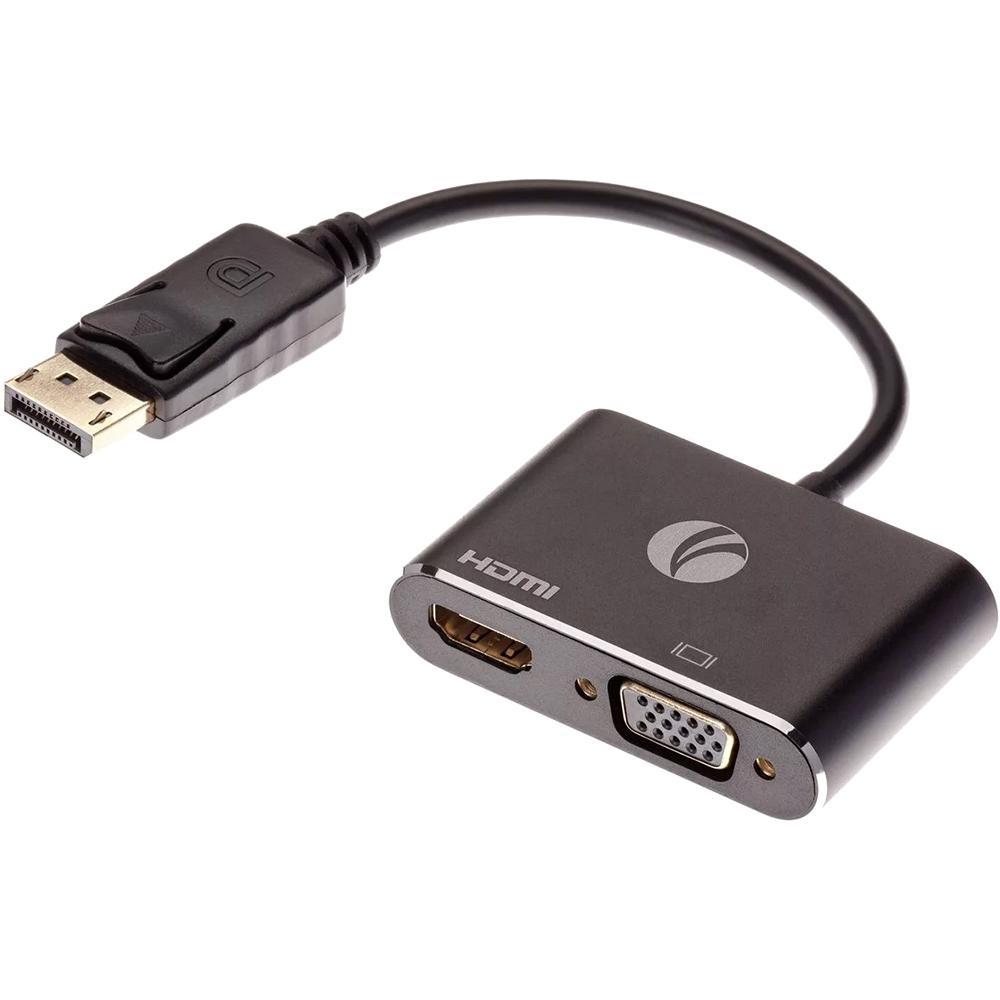 Кабель-переходник DisplayPort(M) --- HDMI(F)+VGA(F)4K@30Hz VCOM Allum shell CG640M-0.15 - фото 1 - id-p214276201