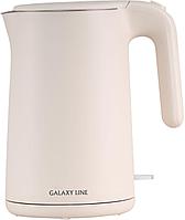 Чайник электрический Galaxy Line GL 0327 1.5л. 1800Вт пудровый (корпус: нержавеющая сталь/пластик)