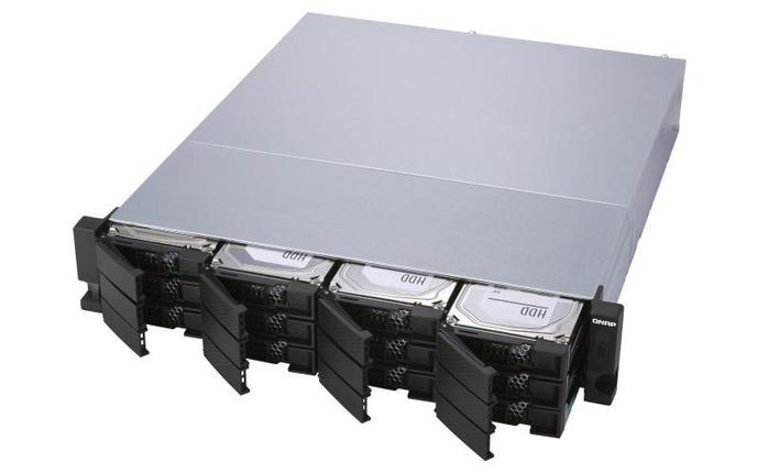 Полка расширения сетевого хранилища без дисков QNAP TL-R1200S-RP SATA 6GB/s JBOD storage enclosure, 12-tray, фото 2