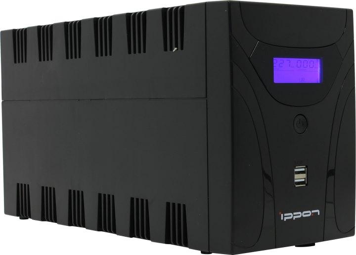 ИБП UPS 1200VA Ippon Smart Power Pro II 1200 LCD+ComPort+защита телефонной линии/RJ45+USB (1029740) - фото 1 - id-p214277164