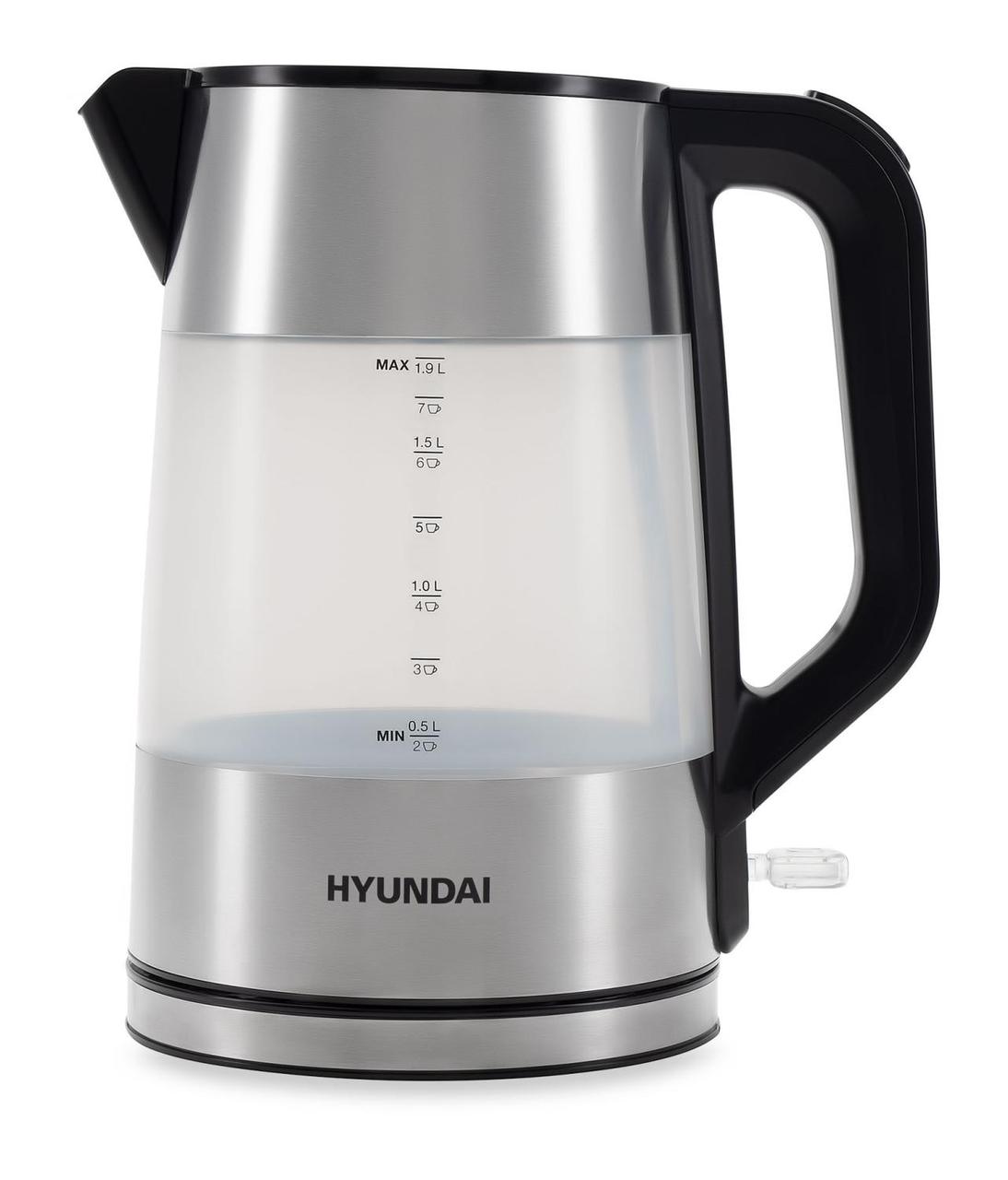 Чайник электрический Hyundai HYK-P4026 2л. 2200Вт черный (корпус: пластик) - фото 1 - id-p214262891