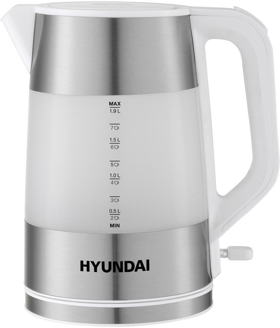 Чайник электрический Hyundai HYK-P4025 2л. 2200Вт белый (корпус: пластик) - фото 1 - id-p214262892