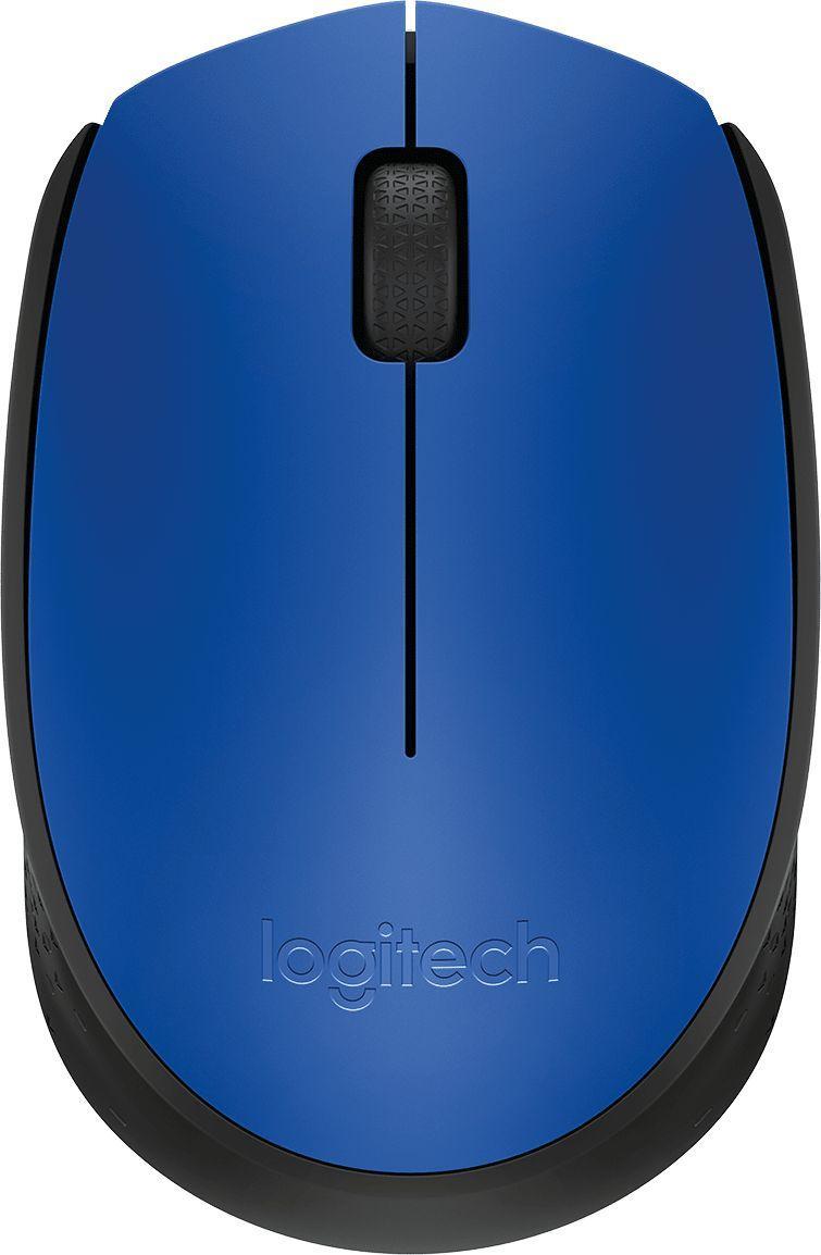 Мышь Logitech M171 синий/черный оптическая (1000dpi) беспроводная USB для ноутбука - фото 1 - id-p214264891