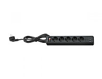 Сетевой фильтр QUMO Power Bar 5SP4U (P-0005), 5 розеток, 3xUSB, 2500 Вт, 10А, 2м Черный 42090