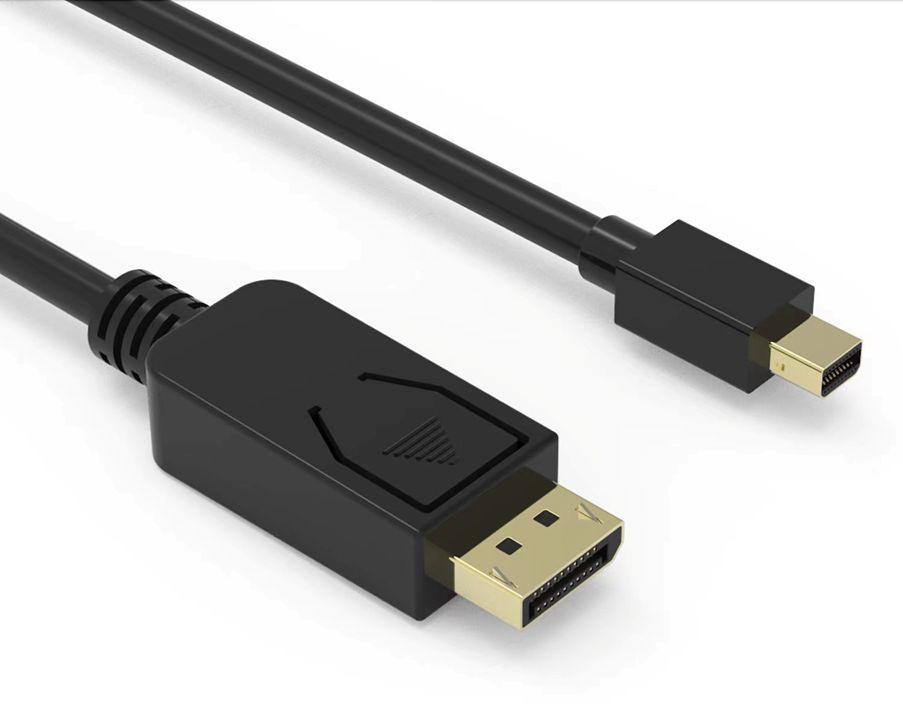 Кабель аудио-видео Buro MDP-DP miniDisplayport (m)/DisplayPort (m) 1.5м. Позолоченные контакты черный - фото 1 - id-p214272777