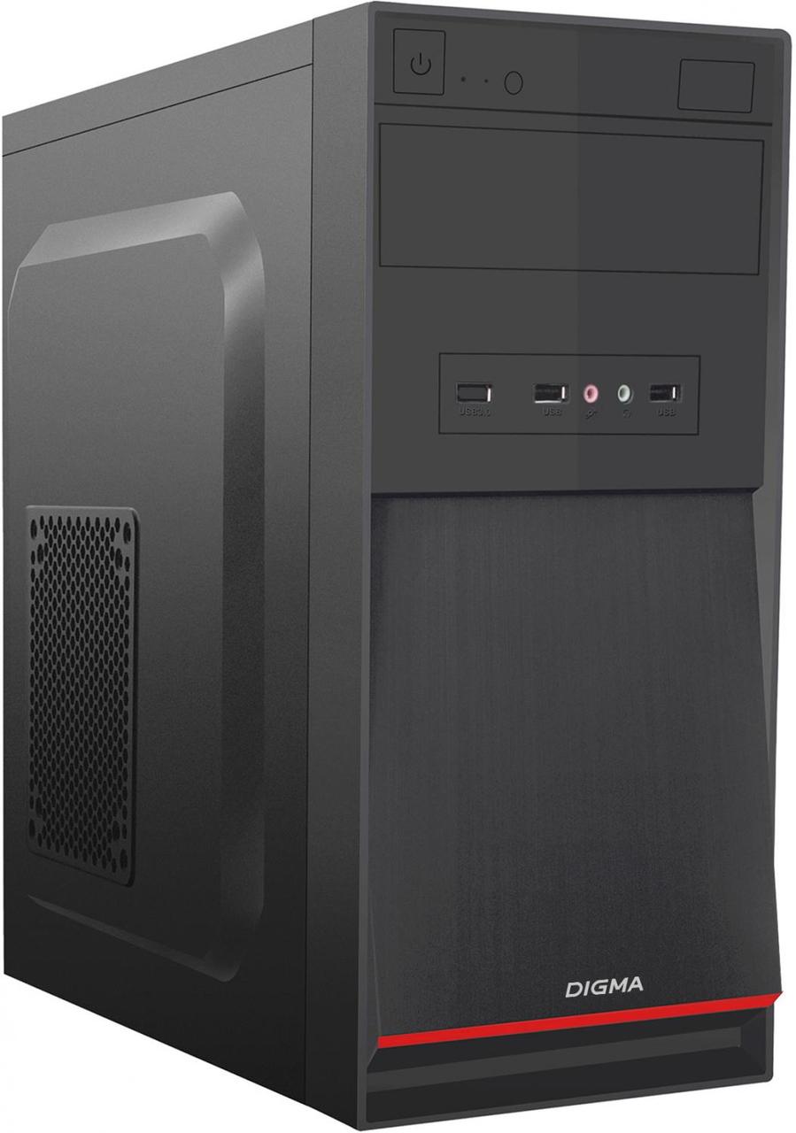 Корпус Digma DC-MATX100-U2 черный без БП mATX 1x80mm 2x120mm 2xUSB2.0 audio - фото 1 - id-p214262975