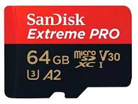 Micro SecureDigital 64GB Extreme Pro microSD UH for 4K Video on Smartphones, Action Cams & Drones 200MB/s