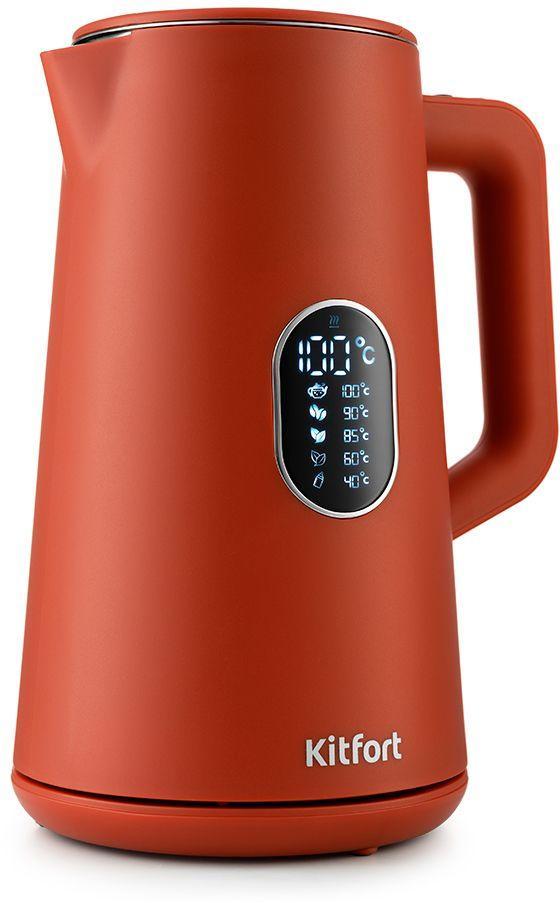 Чайник электрический Kitfort КТ-6115-3 1.5л. 1800Вт красный (корпус: пластик) - фото 1 - id-p214263978