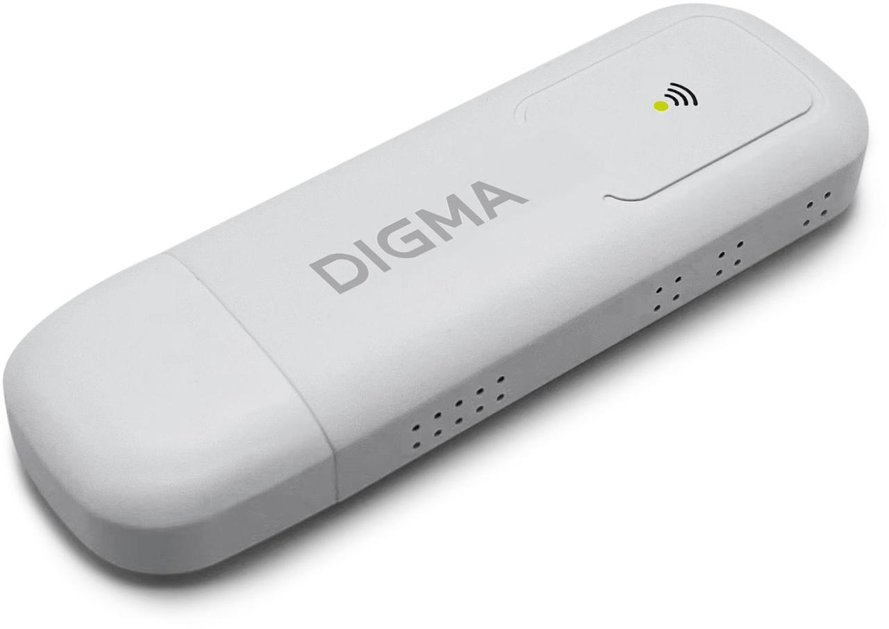 Модем 3G/4G Digma Dongle WiFi DW1960 USB Wi-Fi Firewall +Router внешний белый - фото 1 - id-p214270864