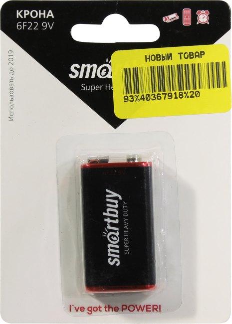 Батарея питания Smartbuy SBBZ-9V01B 9V солевый типа "Крона" - фото 1 - id-p214275908