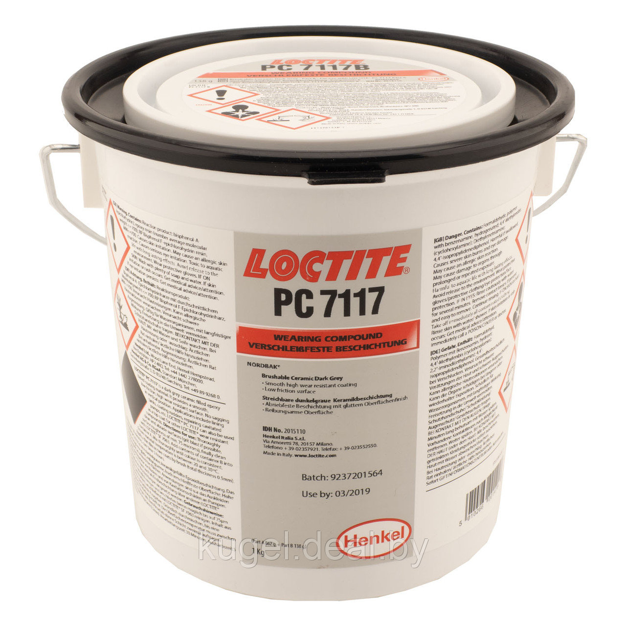 Износостойкий эпоксидный состав, наносимый кистью Локтайт, PC 7117 1KG, Loctite