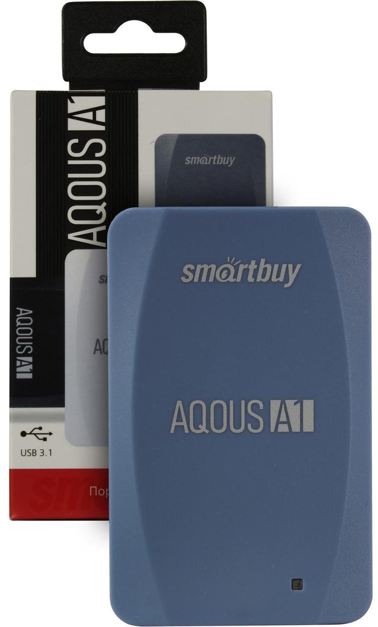 Внешний SSD 512GB - Smartbuy Aqous A1, 1.8", 560/500 MB/s, USB 3.1, синий - фото 4 - id-p214278453