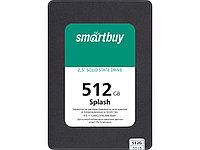 Внутренний SSD 512GB - Smartbuy Splash, 2.5", 560/520 MB/s, SATA-III, Maxio MS0902, TLC 3D NAND