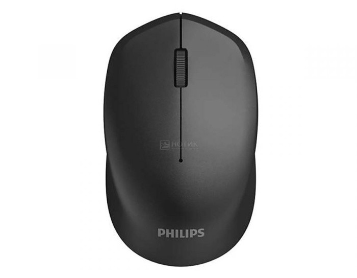 Мышь беспроводная Philips M221 SPK7221, 1600dpi, Wireless/USB, Черный