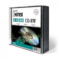 Диск CD-RW Mirex 700 Mb 12х Slim Case (5) (5/200) 202325