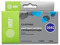 Картридж струйный Cactus CS-EPT0592 голубой (14.8мл) для Epson Stylus Photo R2400