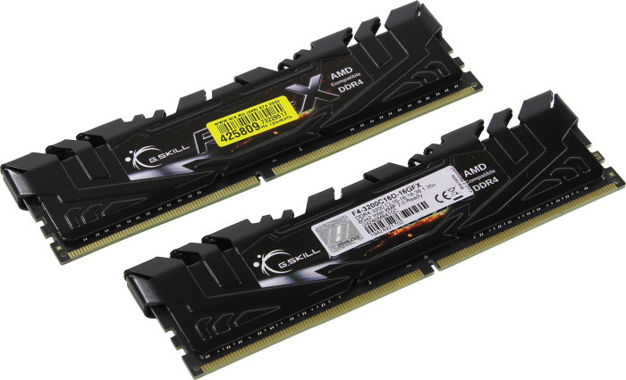 Оперативная память DDR4 32Gb KiTof2 PC-25600 3200MHz G.Skill Flare X (F4-3200C16D-32GFX) CL16 - фото 1 - id-p214271006