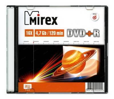 Диск DVD+R Disc Mirex 4.7Gb 16x 202455 - фото 1 - id-p214268043